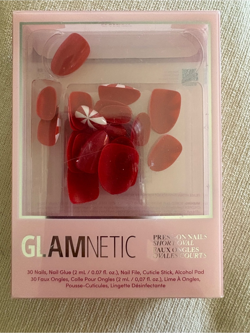 Glamnetic Red Short Oval Press-On Nails Candy Crush